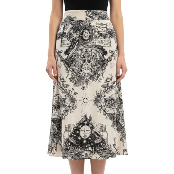 FIELD DAY MONROE WRAP MIDI SKIRT - Picture 1 of 7